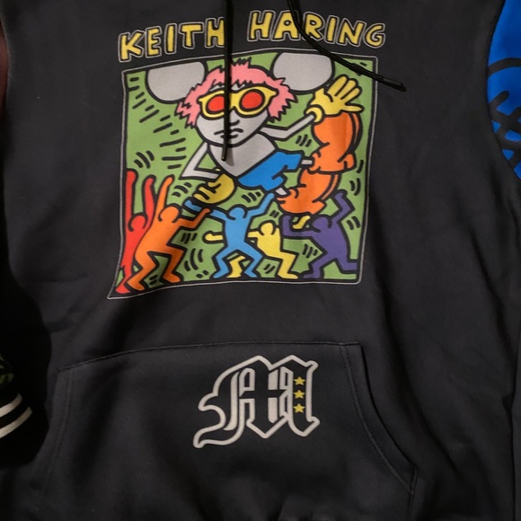 NWT Keith haring members only AOP Andy muse men’s multi color AOP hoodie men’s L - Picture 11 of 12